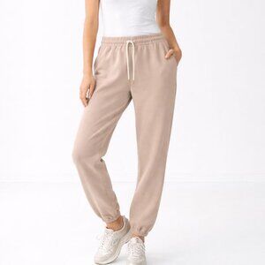 The Great Joggers French Terry Cotton Sweatpants Pink USA Women’s M